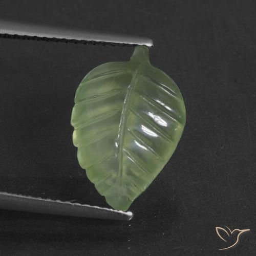 4.62ct Naturale Verde giallastro Prehnite, Taglio a fantasia, Traslucido