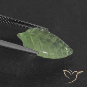 Prehnite Verde giallastro naturale da 4.62 ct, Taglio a fantasia, Traslucido