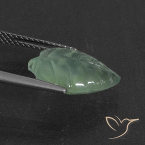 Prehnite Verde chiaro naturale da 4.86 ct, Taglio a fantasia, Traslucido