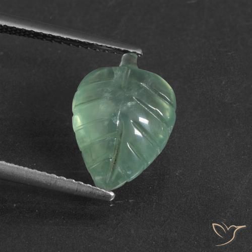 4.67ct Naturale Menta verde Prehnite, Taglio a fantasia, Traslucido