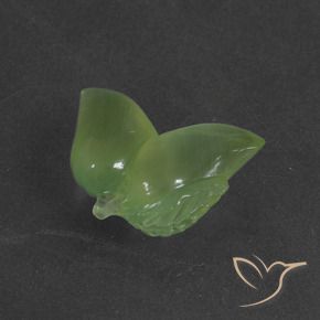 Prehnite Verde medio naturale da 11.48 ct, Taglio a fantasia, Traslucido