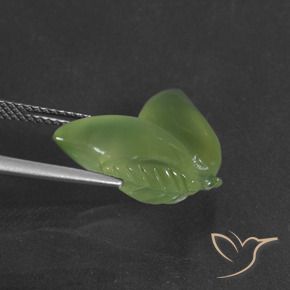 Prehnite Verde medio naturale da 11.48 ct, Taglio a fantasia, Traslucido