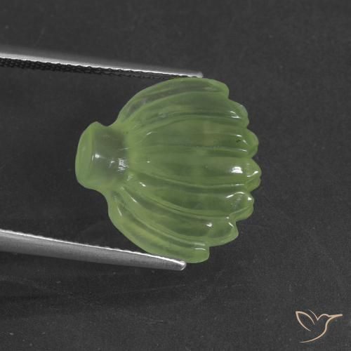 10.71ct Naturale Verde lime Prehnite, Taglio a fantasia, Traslucido