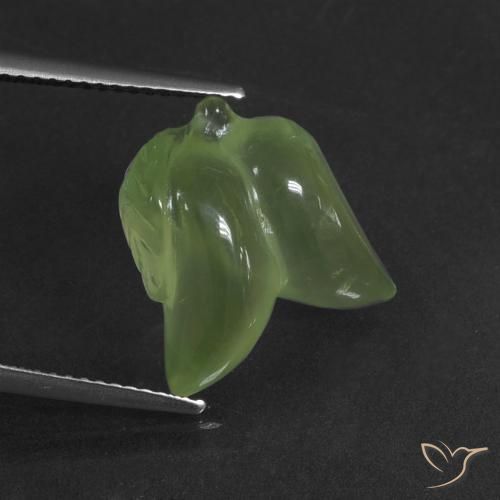 9.97ct Naturale Verde caldo Prehnite, Taglio a fantasia, Traslucido