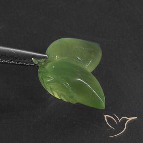 Prehnite Verde medio naturale da 12.52 ct, Taglio a fantasia, Traslucido