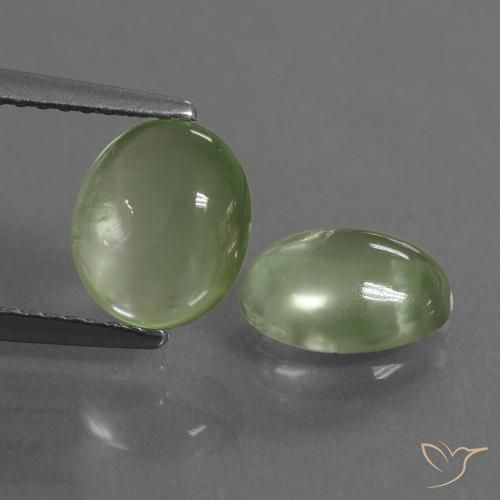 2.85ctw Naturale Verde chiaro Prehnite, Ovale, Trasparente