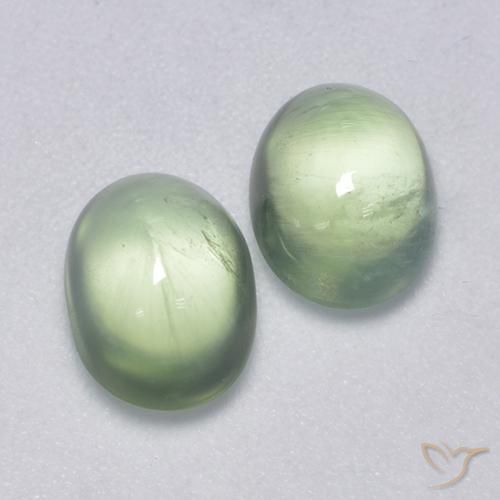 3.80ctw Naturale Verde chiaro Prehnite, Ovale, Traslucido