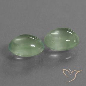 Gemme di Prehnite Verde Pera Chiaro naturale da 3.79 ct, Ovale, Trasparente