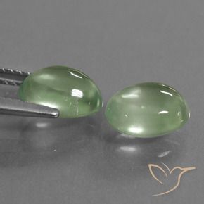 Gemme di Prehnite Verde Pera Chiaro naturale da 3.79 ct, Ovale, Trasparente