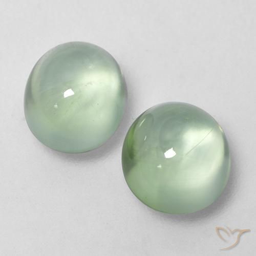 3.37ctw Naturale Verde Pera Chiaro Prehnite, Ovale, Trasparente