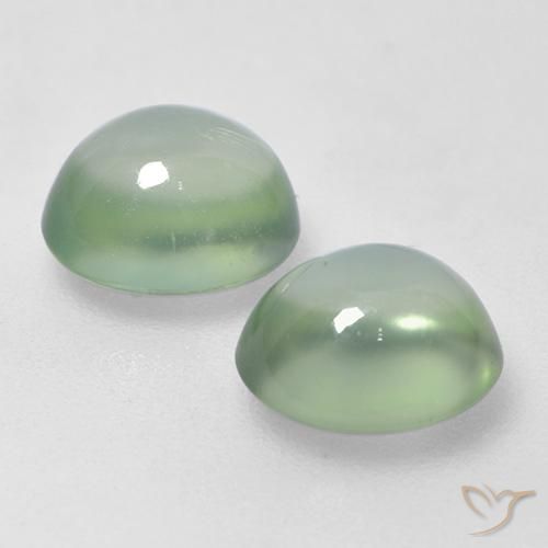 Gemme di Prehnite Verde Pera Chiaro naturale da 3.37 ct, Ovale, Trasparente