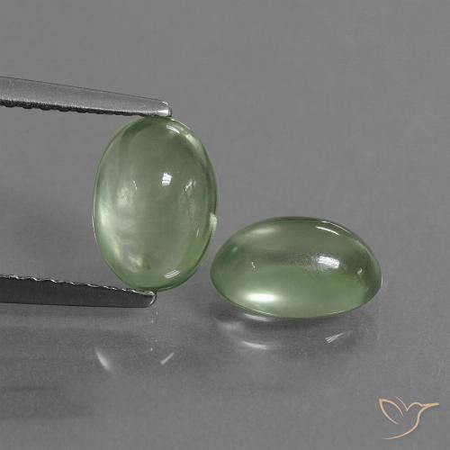 2.63ctw Naturale Verde giallastro Prehnite, Ovale, Trasparente