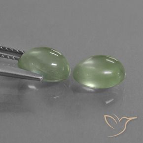 Gemme di Prehnite Verde caldo naturale da 3.79 ct, Ovale, Trasparente