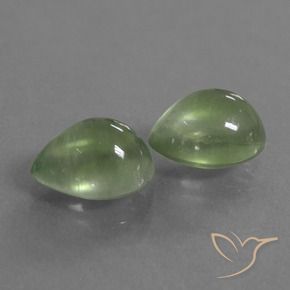 Gemme di Prehnite Verde caldo naturale da 4.45 ct, Forma a pera, Trasparente