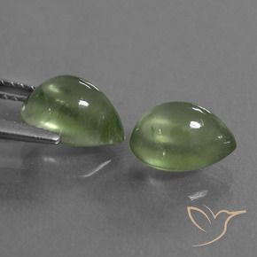 Gemme di Prehnite Verde caldo naturale da 4.45 ct, Forma a pera, Trasparente
