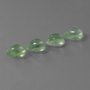 Gemme di Prehnite Verde naturale da 5.10 ct, Forma a pera, Trasparente