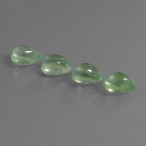 Gemme di Prehnite Verde naturale da 5.10 ct, Forma a pera, Trasparente