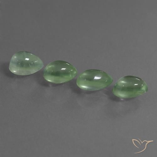 Gemme di Prehnite Verde chiaro naturale da 7.48 ct, Forma a pera, Trasparente