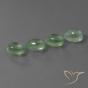 Gemme di Prehnite Verde chiaro naturale da 7.48 ct, Forma a pera, Trasparente