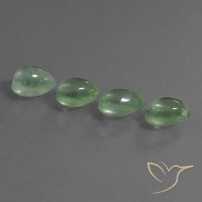Gemme di Prehnite Verde chiaro naturale da 7.48 ct, Forma a pera, Trasparente