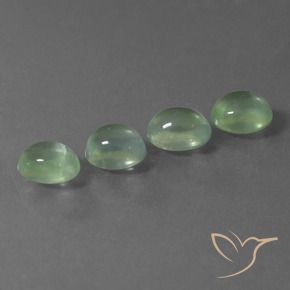 Gemme di Prehnite Verde molto chiaro naturale da 6.48 ct, Ovale, Trasparente