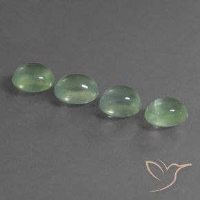 Gemme di Prehnite Verde molto chiaro naturale da 6.48 ct, Ovale, Trasparente