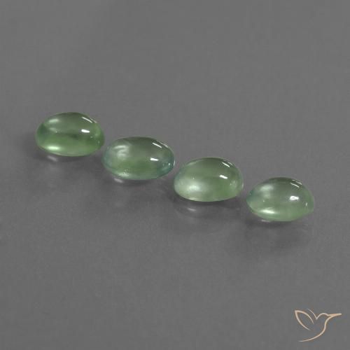 4.14ctw Naturale Giallo chiaro Verde Prehnite, Ovale, Trasparente
