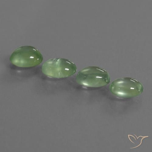 5.77ctw Naturale Giallo chiaro Verde Prehnite, Ovale, Trasparente