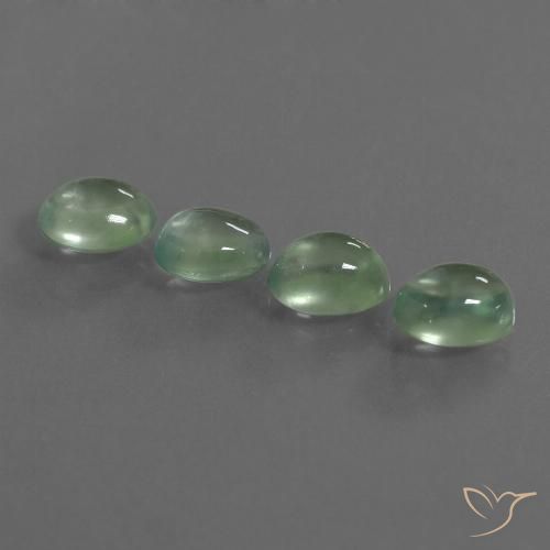 5.83ctw Naturale Verde Pera Chiaro Prehnite, Ovale, Trasparente