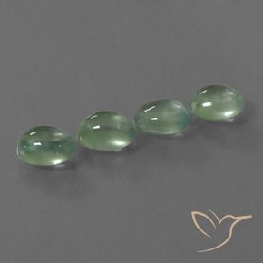Gemme di Prehnite Verde Pera Chiaro naturale da 5.83 ct, Ovale, Trasparente