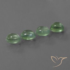 Gemme di Prehnite Verde caldo naturale da 7.80 ct, Ovale, Trasparente
