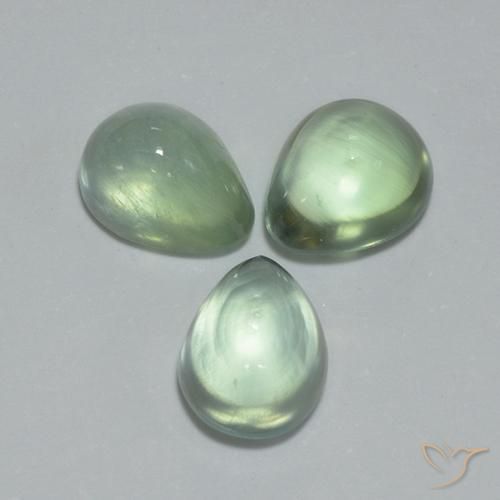Gemme di Prehnite Verde molto chiaro naturale da 3.64 ct, Forma a pera, Trasparente
