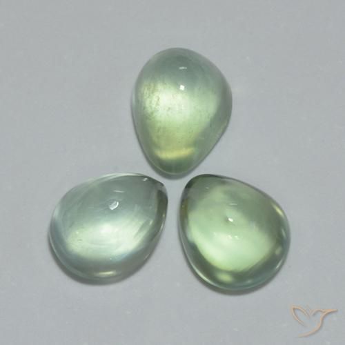 Gemme di Prehnite Verde molto chiaro naturale da 3.64 ct, Forma a pera, Trasparente
