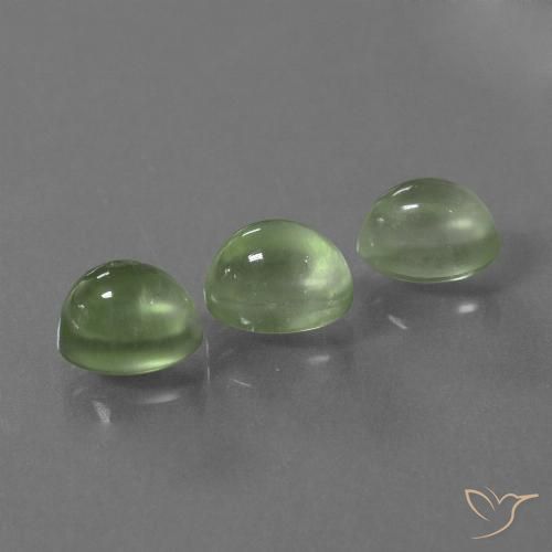 4.94ctw Naturale Giallo verde Prehnite, Ovale, Trasparente