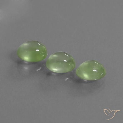 3.69ctw Naturale Verde giallastro Prehnite, Ovale, Trasparente
