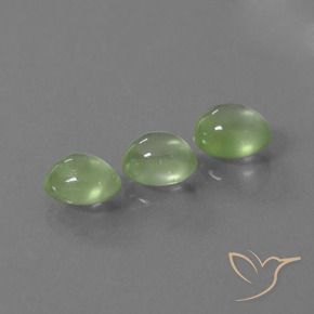 Gemme di Prehnite Verde giallastro naturale da 3.69 ct, Ovale, Trasparente