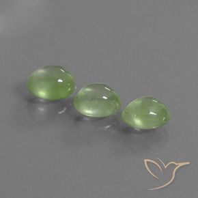 Gemme di Prehnite Verde giallastro naturale da 3.69 ct, Ovale, Trasparente