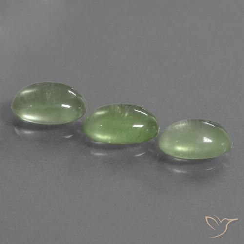 4.67ctw Naturale Verde giallastro Prehnite, Ovale, Trasparente