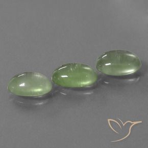 Gemme di Prehnite Verde giallastro naturale da 4.67 ct, Ovale, Trasparente
