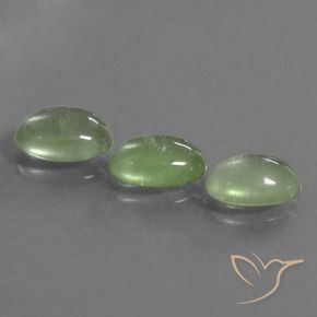 Gemme di Prehnite Verde giallastro naturale da 4.67 ct, Ovale, Trasparente