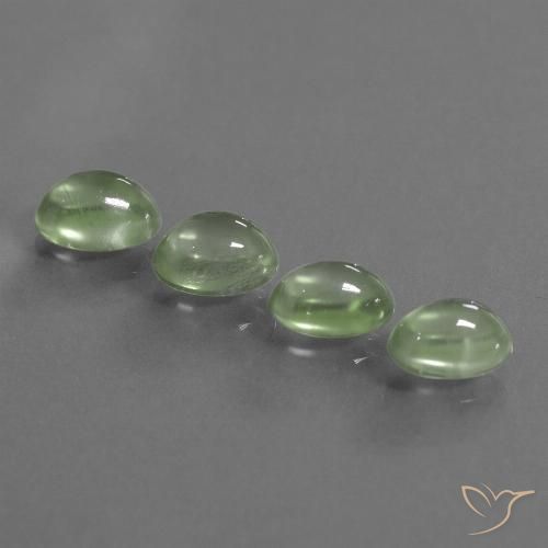 Gemme di Prehnite Giallo chiaro Verde naturale da 6.48 ct, Ovale, Trasparente
