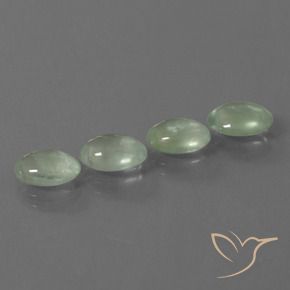 Gemme di Prehnite Verde Pera Pallido naturale da 6.00 ct, Ovale, Trasparente