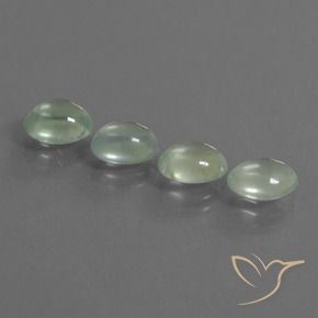 Gemme di Prehnite Verde molto chiaro naturale da 6.19 ct, Ovale, Trasparente