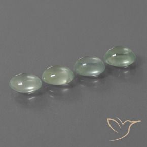 Gemme di Prehnite Verde molto chiaro naturale da 6.19 ct, Ovale, Trasparente