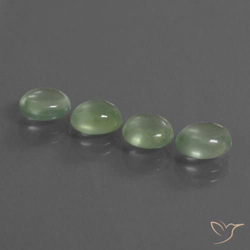 5.54ctw Naturale Verde Pera Chiaro Prehnite, Ovale, Trasparente
