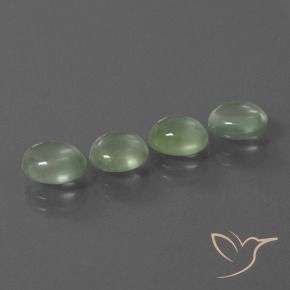 Gemme di Prehnite Verde Pera Chiaro naturale da 5.54 ct, Ovale, Trasparente