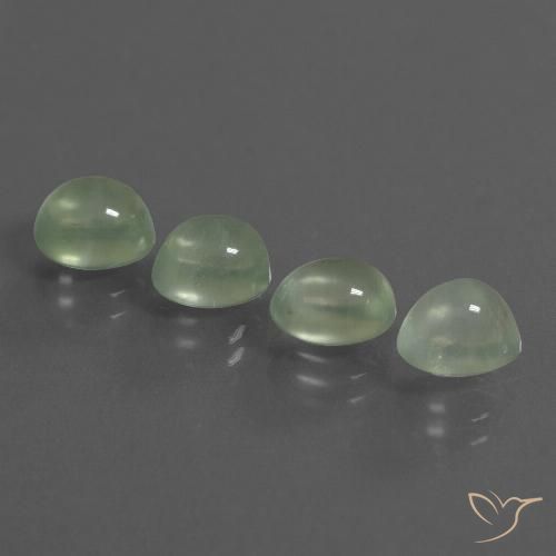 6.64ctw Naturale Verde pallido Prehnite, Ovale, Trasparente