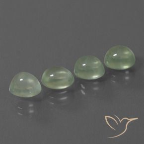 Gemme di Prehnite Verde pallido naturale da 6.64 ct, Ovale, Trasparente