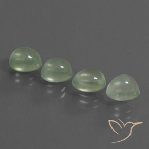 Gemme di Prehnite Verde pallido naturale da 6.64 ct, Ovale, Trasparente
