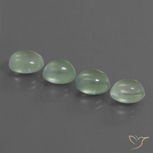 Gemme di Prehnite Verde Pera Chiaro naturale da 8.87 ct, Ovale, Trasparente